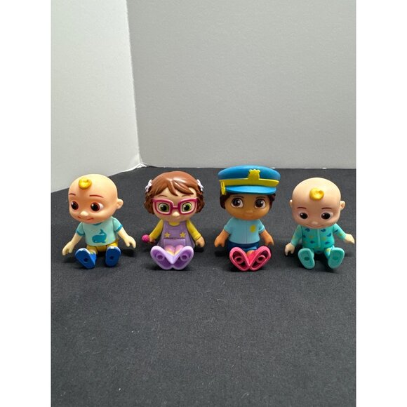 Cocomelon Toy Figures Set Of 4 - JJ Cody Nina & TomTom - 3" Tall - Picture 2 of 4